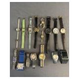 (16) Assorted Wrist Watches Disney, U of M, &