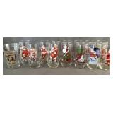 (10) Coca-Cola & (4) Hobby Holly Christmas Glass