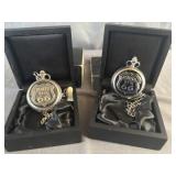 (2) Route 66 Pocket Watch w/ Boxes -New