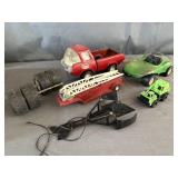Tonka (3) Trucks, Fire Trailer, & Parts