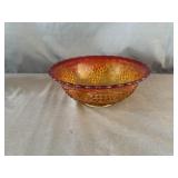 Imperial Marigold Carnival Glass Bowl Grapevine