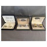 (3) Pair of Vintage Cufflinks New in Boxes