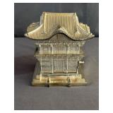 Japanese Metal Pagoda-Style Cigarette Dispenser