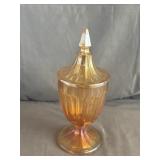 1930's Jeanette Marigold Carnival Glass Candy Dish