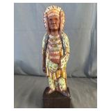 12' Cigar Store Indian Wooden Folk Art