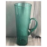 Blenko Art Glass Sea Green Chimney Highball Handle
