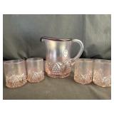 Fenton Glass 'Button Arches' Pink Mini Pitcher