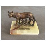 Bronze 'Ricordo di Roma' Statuette Marble Base