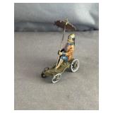 German Tin-Litho 'Penny Toy' Asian Man On Cart