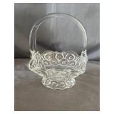 L.E. Smith Glass 'Moon & Stars' Clear Glass Basket
