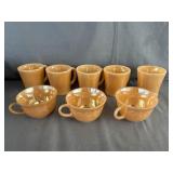 (8) Fire King Peach Cups/Tumblers