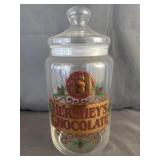 Hershey's Chocolate Glass Candy Display Jar*No