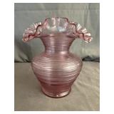 Fenton Art Glass Pink 'Boudoir' Vase*No chips