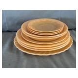(11) Fire King Peach Dish Plates