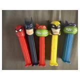 (5) PEZ Dispenser Super Hero Themed