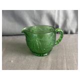 U.S.A. Glass Co. Green Glass Delaware Pattern