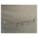 .925 Silver Music Note Charm Bracelet