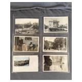 (6) Vintage Historic Post Cards 2 w/ Stamps