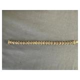 .925 Sterling Silver Clear Stone Bracelet