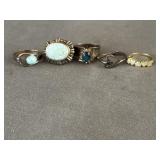 (5) .925 Sterling Silver Rings