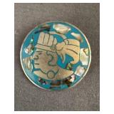 Alpaca Meixco Inlay Sterling Silver Brooch/Pendant