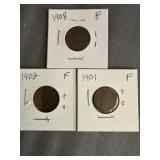 1902,01,08 U.S. Indian Head Penny  F