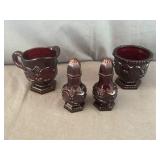 Avon Cape Cod Collection Red Glass Creamer,
