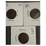 1881,83,84 U.S. Indian Head Penny