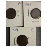 1887,88,89 U.S. Indian Head Penny  G