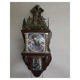 Blue Delft Dial Zaandam or Zaanse Wall Clock w/
