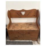Wooden Bench Seat w/ Storage
