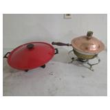 Copper/Brass Chafing Dish, Westbend Electric Wok