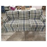 Plaid Blue/Green/White Couch