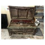 Antique Wood Working Trunk & Tools 36ï¿½x46ï¿½