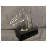 FM Konstglas Ronneby Swedish Crystal Horse Head