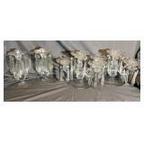 (2) Fostoria flame crystal mantel lustre