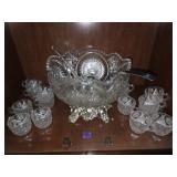 Punch Bowl Cast Metal Base, 1 metal ladle, 1