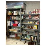 (2) 6 metal shelving with contents