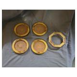MCM Brass Coasters and  Ashtray