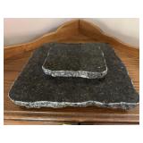 2 Tier Granite Lazy Susan Condiment Tray