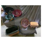 Longaberger Baskets: Darning 2002 Handles& Liner,