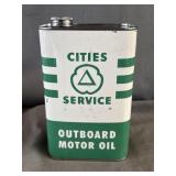 Rare Cities Service Outboard Motor Oil Can