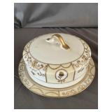 Noritake "Christmas Ball" Covered Butter Dish