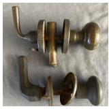 Antique Metal Door Handle Set