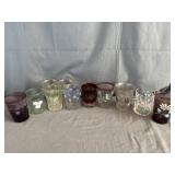 (11) Hand Painted Glass Tumblers