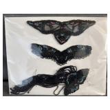 (3) Victorian Beaded Mourning Trim Appliquï¿½s