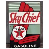 1990 Porcelain Texaco Sky Chief Gasoline Sign