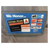 Citgo Credit Card Gas Pump Topper Sign 2-Sided