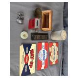 Tobacco Advertisement, Book Bank, Frog Necklace &
