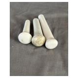 (3) Coors USA Porcelain Pestles